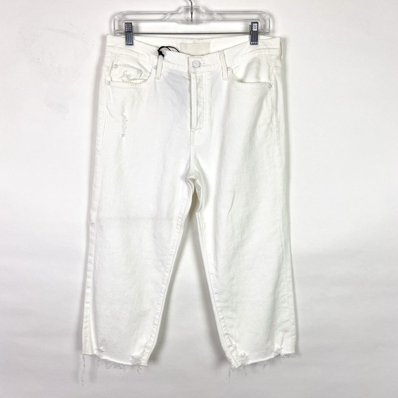 MOTHER White Cropped Jeans - Picture 2 of 8